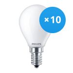 Voordeelpak 10x Philips Corepro LED Lustre E14 Kogel Mat 2.2W 250lm - 827 Zeer Warm Wit | Vervangt 25W