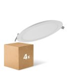 Voordeelpak 4x Ledvance LED Downlight Slim Rond DN210 18W 1530lm 120D - 830 Warm Wit | 225mm