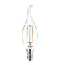 Philips Corepro LED Kaars E14 gebogen punt Filament Helder 2W 250lm - 827 Zeer Warm Wit | Vervangt 25W